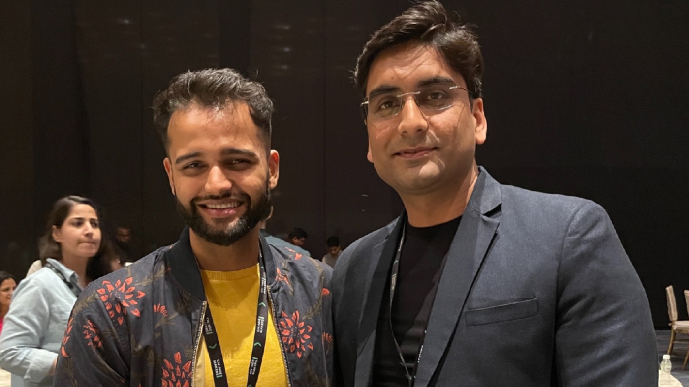 Tauseef Hasan backstage at a leadership summit