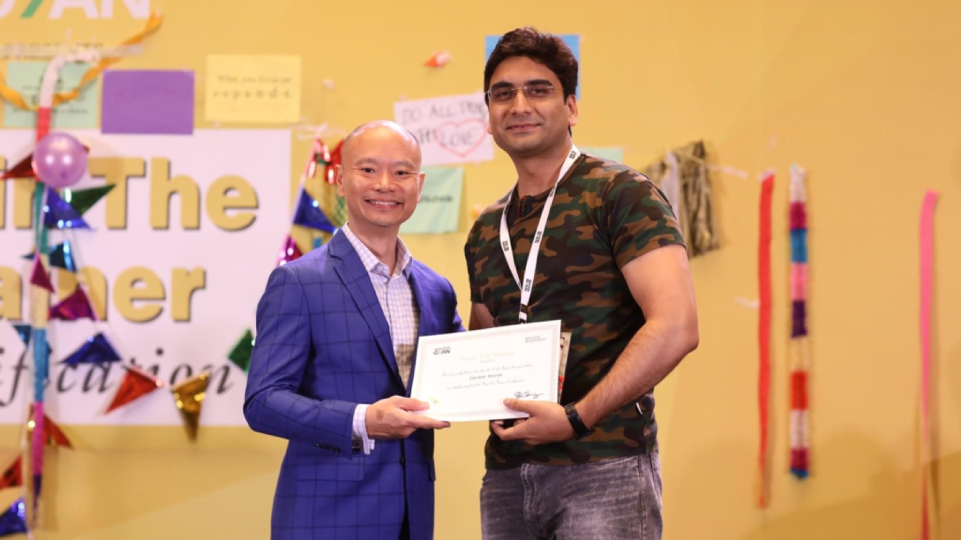 Receiving a Train-the-Trainer certification