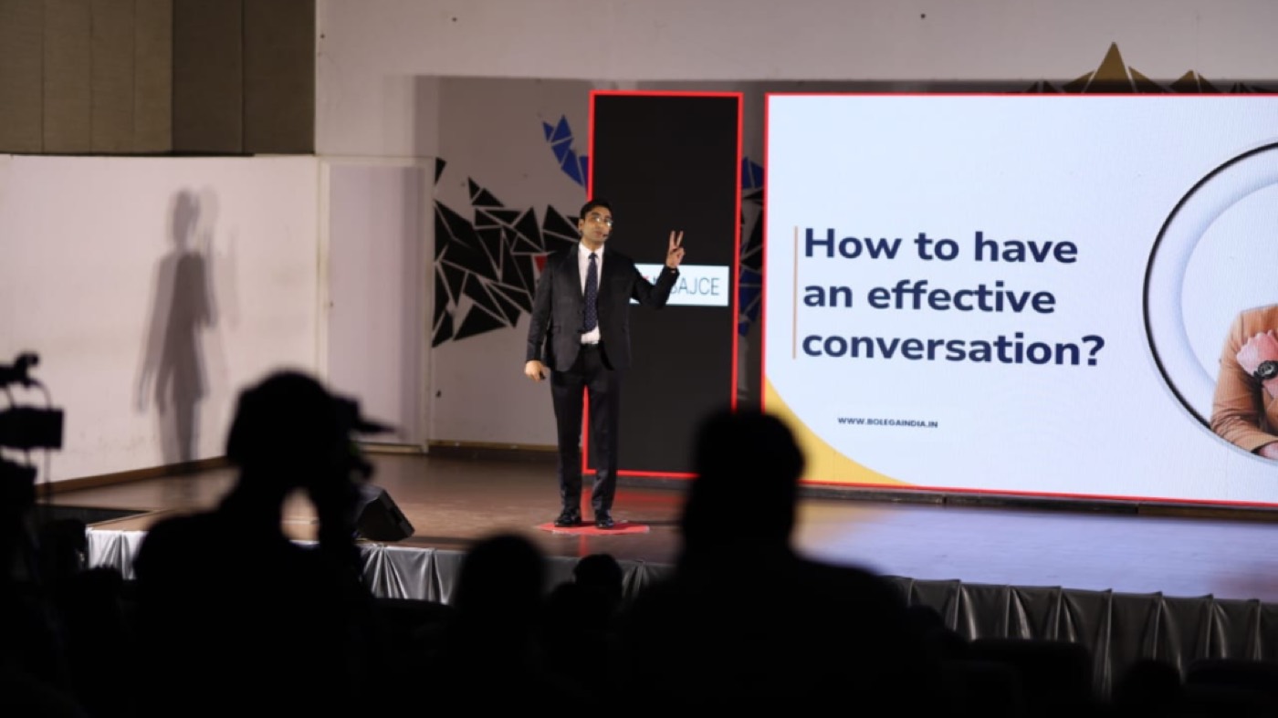 Tauseef Hasan on the TEDx stage